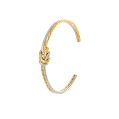 Wholesale Simple Classic Style Knot Twist Stainless Steel Plating 18K Gold Plated Bracelets - ChicMeto