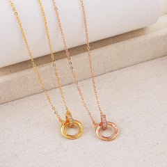 Wholesale Simple Classic Style Solid Color Alloy Copper Inlay Zircon Women's Pendant Necklace - ChicMeto