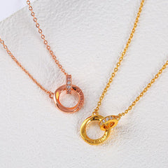 Wholesale Simple Classic Style Solid Color Alloy Copper Inlay Zircon Women's Pendant Necklace - ChicMeto