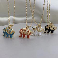 Wholesale Simple Elephant Alloy Plated Women's Pendant Necklace - ChicMeto