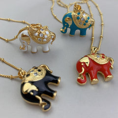 Wholesale Simple Elephant Alloy Plated Women's Pendant Necklace - ChicMeto