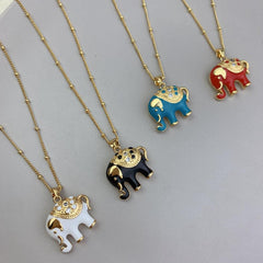 Wholesale Simple Elephant Alloy Plated Women's Pendant Necklace - ChicMeto