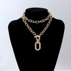 Wholesale Simple Solid Color Metal Necklace - ChicMeto