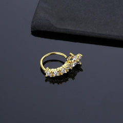 Wholesale Simple Style Butterfly Copper Inlay Zircon Nose Ring - ChicMeto