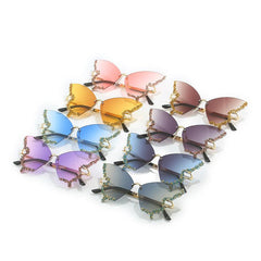 Wholesale Simple Style Butterfly PC Butterfly Frame Full Frame Women Sunglasses - ChicMeto