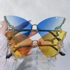 Wholesale Simple Style Butterfly PC Butterfly Frame Full Frame Women Sunglasses - ChicMeto