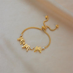 Wholesale Simple Style Butterfly Titanium Steel Plating 18K Gold Plated Bracelets - ChicMeto