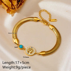 Wholesale Simple Style Classic Color Block Bracelets Titanium Steel with Zircon Inlay - ChicMeto