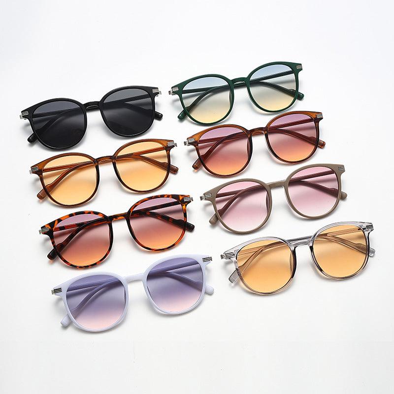 Wholesale Simple Style Commute Gradient Color Leopard AC Square Full Frame Women's Sunglasses - ChicMeto