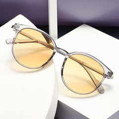 Wholesale Simple Style Commute Gradient Color Leopard AC Square Full Frame Women's Sunglasses - ChicMeto