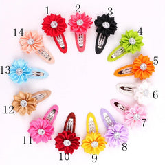 Wholesale Simple Style Flower Alloy Inlay Rhinestones Hair Clip - ChicMeto