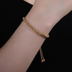 Wholesale Simple Style Geometric Bracelet Stainless Steel Titanium Steel Plating 18K Gold Plated - ChicMeto