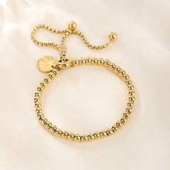 Wholesale Simple Style Geometric Bracelet Stainless Steel Titanium Steel Plating 18K Gold Plated - ChicMeto