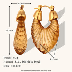 Wholesale Simple Style Geometric Stainless Steel Earrings - ChicMeto