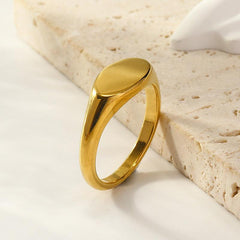 Wholesale Simple Style Geometric Stainless Steel Plating 18K Gold Plated Rings - ChicMeto