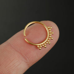 Wholesale Simple Style Geometric Stainless Steel Plating Nose Ring - ChicMeto