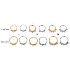 Wholesale Simple Style Geometric Stainless Steel Plating Nose Ring - ChicMeto