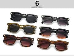 Wholesale Simple Style Gradient Color Leopard PC Square Full Frame Women's Sunglasses - ChicMeto