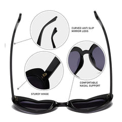 Wholesale Simple Style Heart Shape PC Cat Eye Full Frame Women's Sunglasses - ChicMeto