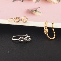 Wholesale Simple Style Heart Shape Stainless Steel Inlay Zircon Nose Ring 1 Piece - ChicMeto