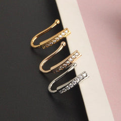 Wholesale Simple Style Heart Shape Stainless Steel Inlay Zircon Nose Ring 1 Piece - ChicMeto