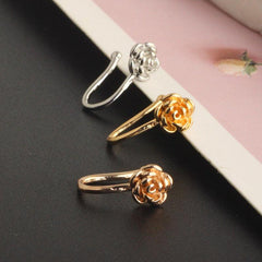 Wholesale Simple Style Heart Shape Stainless Steel Inlay Zircon Nose Ring 1 Piece - ChicMeto