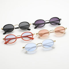 Wholesale Simple Style Oval PC Oval Frame Full Frame Women's Sunglasses - ChicMeto