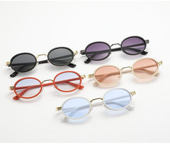 Wholesale Simple Style Oval PC Oval Frame Full Frame Women's Sunglasses - ChicMeto