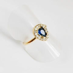 Wholesale Simple Style Round Oval Titanium Steel Rhinestones Zircon 14K Gold Plated Open Rings - ChicMeto