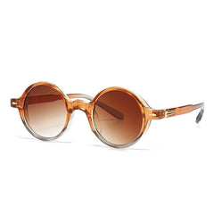 Wholesale Simple Style Round Resin Round Frame Full Frame Women Sunglasses - ChicMeto