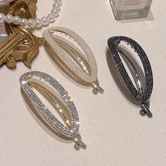 Wholesale Simple Style Solid Color Alloy Inlay Artificial Pearls Rhinestones Hair Clip - ChicMeto