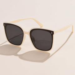 Wholesale Simple Style Solid Color PC Square Full Frame Women's Sunglasses - ChicMeto