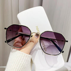 Wholesale Simple Style Streetwear Color Block AC Polygon Full Frame Women Sunglasses - ChicMeto