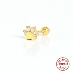 Wholesale Simple Style Water Droplets Inlay Sterling Silver Rhinestones Ear Studs - ChicMeto