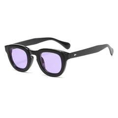 Wholesale Streetwear Geometric PC Oval Frame Full Frame Women Sunglasses - ChicMeto