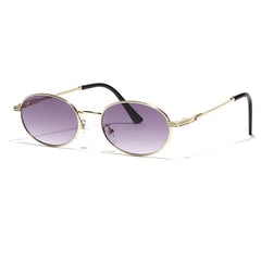 Wholesale Streetwear Gradient Color AC Round Frame Full Frame Women's Sunglasses - ChicMeto