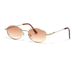 Wholesale Streetwear Gradient Color AC Round Frame Full Frame Women's Sunglasses - ChicMeto