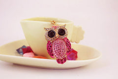 Wholesale Streetwear Owl Alloy Keychain | Rhinestone Inlay, Women's Keychain - ChicMeto