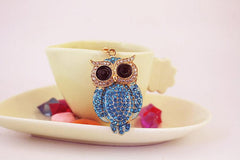 Wholesale Streetwear Owl Alloy Keychain | Rhinestone Inlay, Women's Keychain - ChicMeto