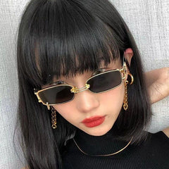 Wholesale Streetwear Square AC Square Full Frame Women's Sunglasses - ChicMeto