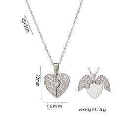 Wholesale Stylish Titanium Steel Pendant Necklace with Elegant Sweet Heart Design - ChicMeto