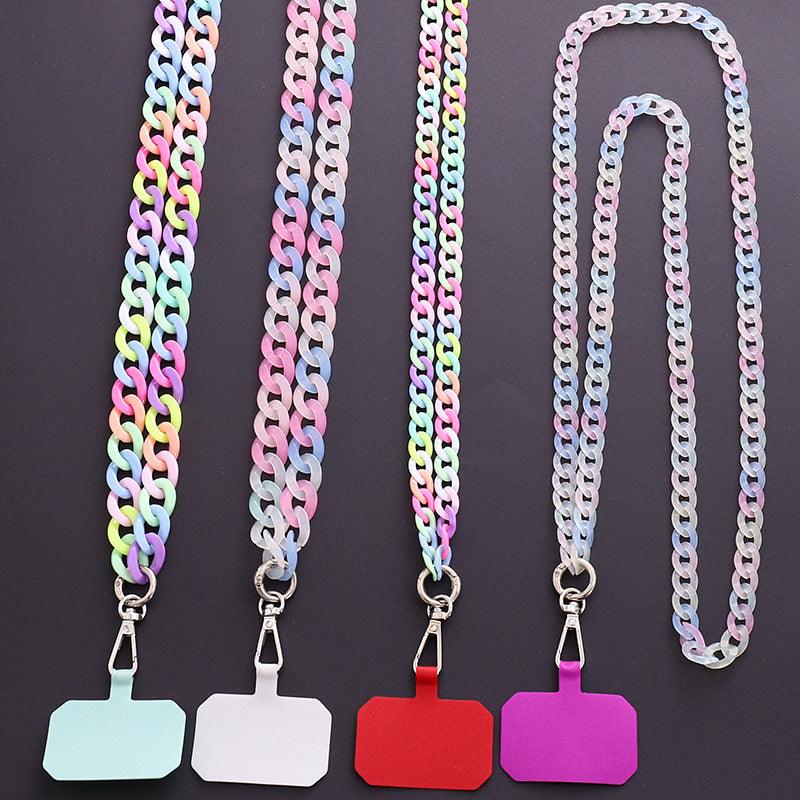 Wholesale Sweet Colorful Acrylic Plating Mobile Phone Chain - ChicMeto