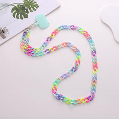 Wholesale Sweet Colorful Acrylic Plating Mobile Phone Chain - ChicMeto