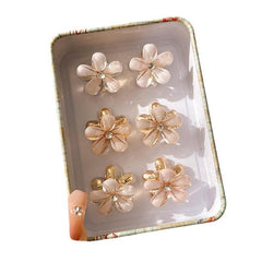 Wholesale Sweet Flower Imitation Pearl Alloy Resin Handmade Hair Clip - ChicMeto