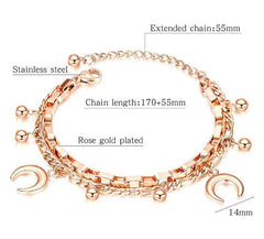 Wholesale Titanium Steel Simple Style Geometric Solid Color Plating Bracelets - ChicMeto