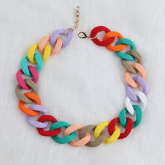 Wholesale Vacation Colorful Acrylic Women's Necklace - ChicMeto