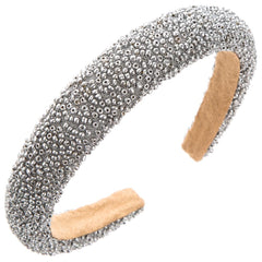 Wholesale Women's Elegant Irregular Beaded Cloth Sponge Inlay Beads Hair Band - ChicMeto