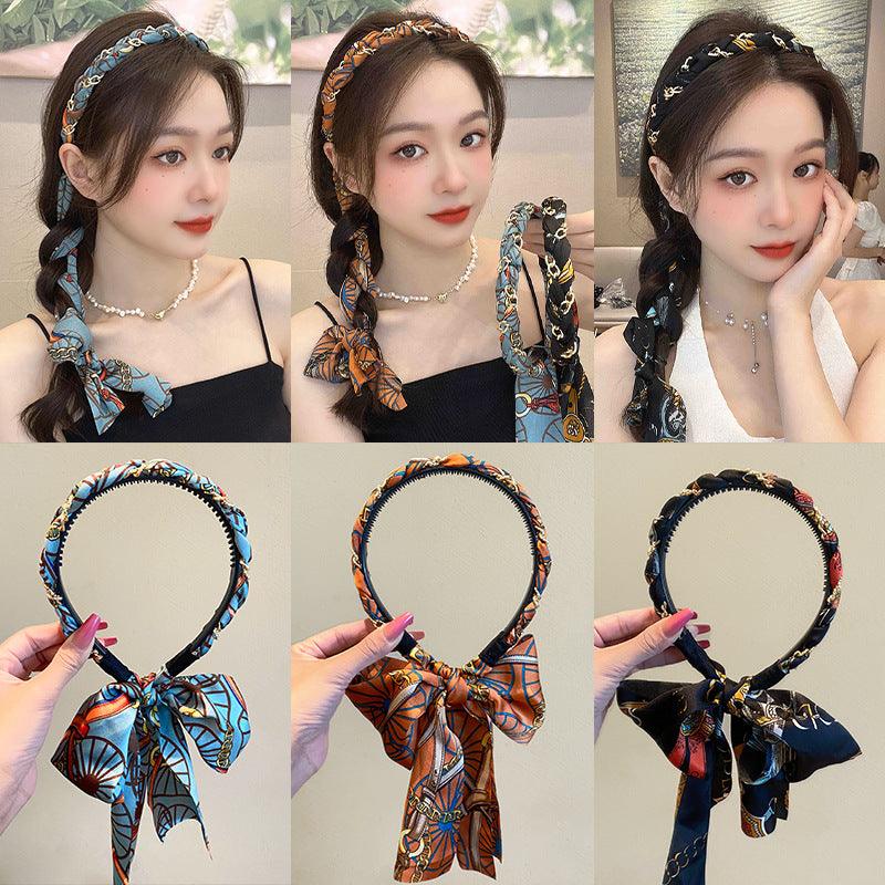 Wholesale Women's Elegant Stripe Cloth Hair Band - ChicMeto