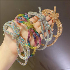 Wholesale Women's Fairy Style Bow Knot Hot Drill Diamond Hair Band - ChicMeto