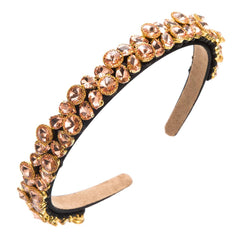 Wholesale Women's Retro Baroque Style Geometric Alloy Cloth Inlay Rhinestones Hair Band - ChicMeto